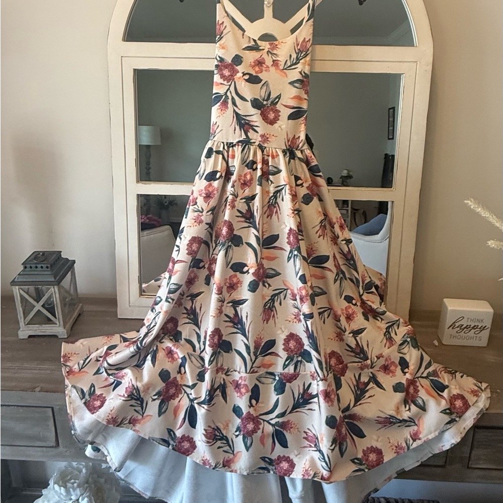 Joyfolie Girls Floral Cream Floral Dress Size 14
